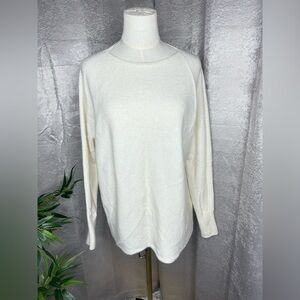 Uniqlo Women’s 3D Knit Lambswool Blend Oversized Sweater Cream Sz XS